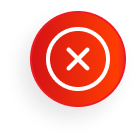 Icone representando erro no envio da mensagem na faq