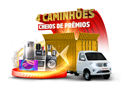 4 caminhões cheios de prêmios